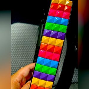 - Rainbow studded belt